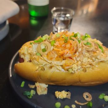 ANJU - Let's talk about happy hour 5p-6p Slaw Dog $8 - Korean Near Me - Washington, DC, District of Columbia