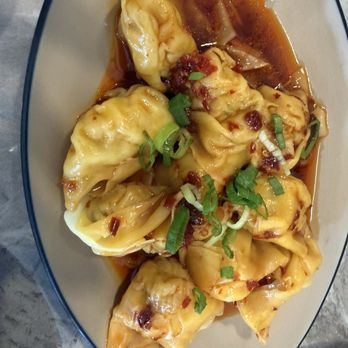 Dumpling Crown - Pork Wonton with Chili Sauce - Chinese Near Me - Smyrna, Georgia Dumpling Crown - Pork Wonton with Chili Sauce - Chinese Near Me - Smyrna, Georgia
