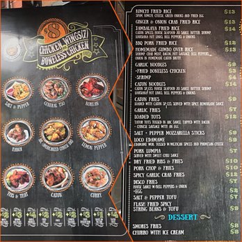 Monkey King At the Brewery - Chicken wing menu on one side and snacks on the other side. - Cajun/Creole Near Me - Alameda, California Monkey King At the Brewery - Chicken wing menu on one side and snacks on the other side. - Cajun/Creole Near Me - Alameda, California