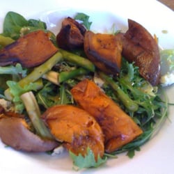 Falcon's Nest - Roast sweet potato & asparagus salad with Stilton