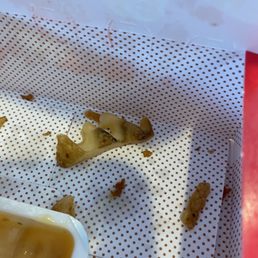 Burnt, cold and way too salty fries