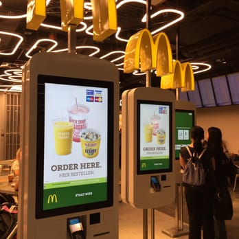 McDonald's - Order from a machine! - Fast Food Near Me - Amsterdam Airport Schiphol, New Hampshire