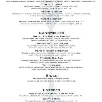 The Twisted Fork - Lunch Menu page 2 - New American Near Me - Reno, Nevada The Twisted Fork - Lunch Menu page 2 - New American Near Me - Reno, Nevada