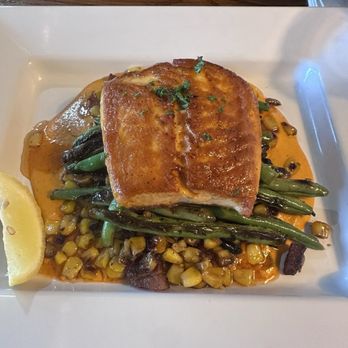 SALT Waterfront Kitchen - Hot honey salmon - Bars Near Me - Ridge, Maryland