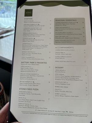 Menu photo 5 Atrio Wine Bar & Restaurant New York, NY