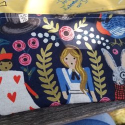 Vintage in the Zoo - Cute Alice in Wonderland clutch!