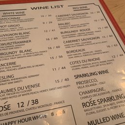 Menu as of 3/2022