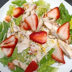 Krustee Krabb - Grilled chicken and fresh strawberry salad strawberry vinaigrette dressing