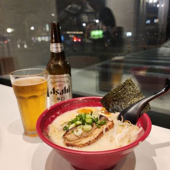 Butaton Japanese  Ramen - Tonkotsu Ramen & Asahi (large) - Salad Near Me - Orange, California