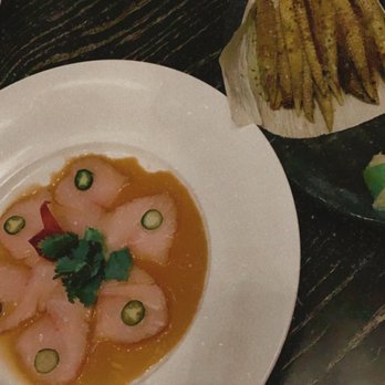 Nobu Chicago - Yellow tail and baby corn - Japanese Near Me - Chicago, Illinois