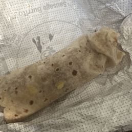 Breakfast burrito Im disappointed because why does the folded part have absolutely nothing in it Breakfast burrito Im disappointed because why does the folded part have absolutely nothing in it