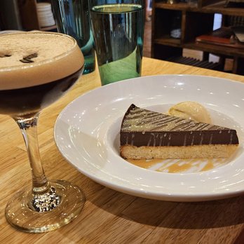 9th Street Bistro - Espresso martini (one of THE best) and turtle chocolate torte - Modern European Near Me - Noblesville, Indiana 9th Street Bistro - Espresso martini (one of THE best) and turtle chocolate torte - Modern European Near Me - Noblesville, Indiana