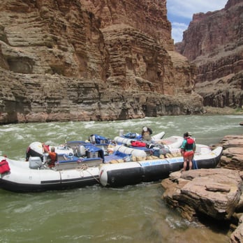 Grand Canyon Expeditions - Parallel parking half-way through a rapid at Havasu Creek. "Randy" didn't get to see Havasu Falls because you can't hike to it from here., - Rafting/Kayaking Near Me