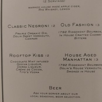 Polaris - Cocktail menu - American Near Me - Atlanta, Georgia