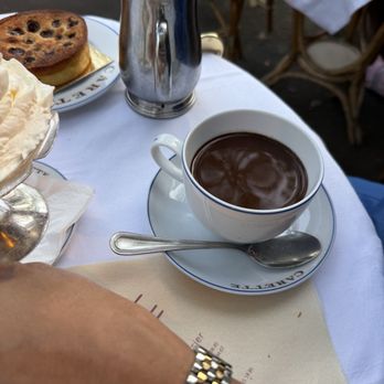 Carette - A picture of the hot chocolate and Chantilly cream - Tea Rooms Near Me - Paris, 75 Carette - A picture of the hot chocolate and Chantilly cream - Tea Rooms Near Me - Paris, 75