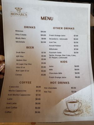 Menu photo 8 Monarca Restaurant Paso Robles, CA