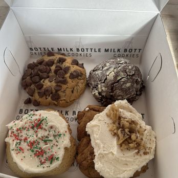 Milk Bottle Cookies - The four we brought home before they were individually wrapped. SO YUMMY! - Bakeries Near Me - Waco, Texas Milk Bottle Cookies - The four we brought home before they were individually wrapped. SO YUMMY! - Bakeries Near Me - Waco, Texas