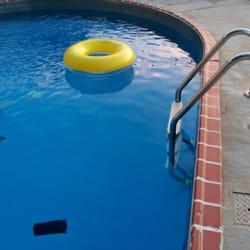 Our small, outdoor swimming pool.  Pool is open 10 am to 10 pm.
