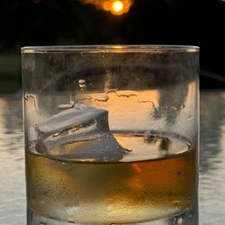 On Par Restaurant & Lounge - Johny Red on the patio, view of the sunset and golf course.