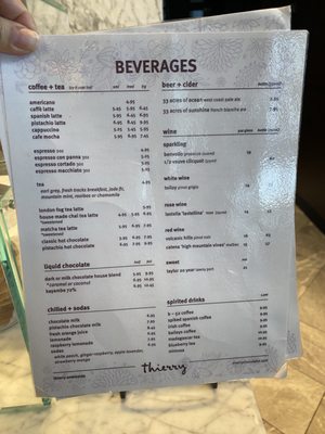 Menu photo 1 Thierry- Ambleside West Vancouver, BC Menu photo 1 Thierry- Ambleside West Vancouver, BC