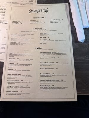 Menu photo 2 Giuseppe's Cafe Birmingham, AL Menu photo 2 Giuseppe's Cafe Birmingham, AL