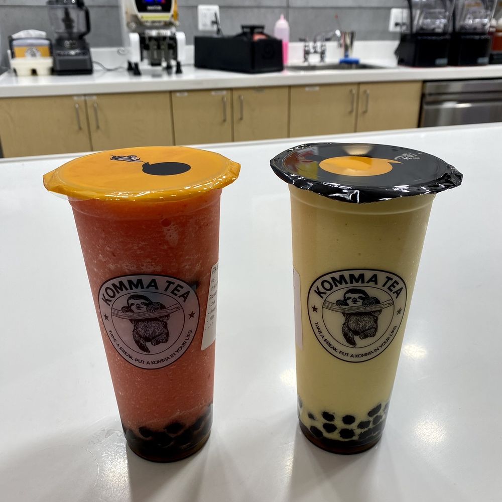 Komma Tea - Strawberry slushy & mango slushy - Bubble Tea Near Me - Hanover, Maryland Komma Tea - Strawberry slushy & mango slushy - Bubble Tea Near Me - Hanover, Maryland
