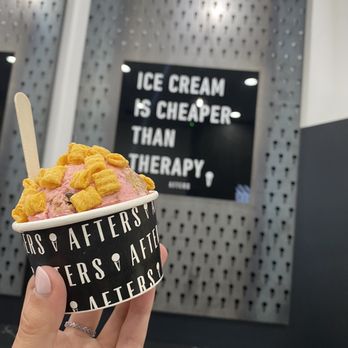 Afters Ice Cream - Strawberry Cookie Dough - Ice Cream & Frozen Yogurt Near Me - Orange, California Afters Ice Cream - Strawberry Cookie Dough - Ice Cream & Frozen Yogurt Near Me - Orange, California