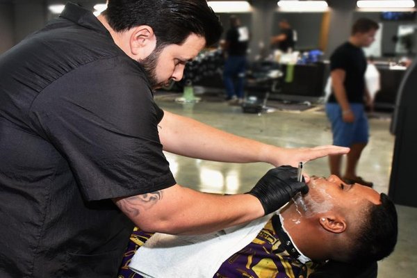 Hot Towel Shave - Applying a Hot Towel on the Face during a shave can promote to better circulation making you fell stress-free and relaxed. It also results to better hair growth. The steam process on the skin helps to open- up the pores for softer and smoother skin.