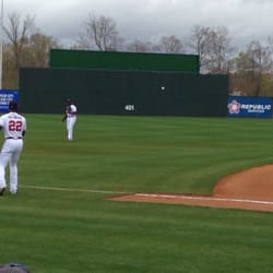State Mutual Stadium - Atlanta Braves practicing before Braves futures game at State Mutual Stadium