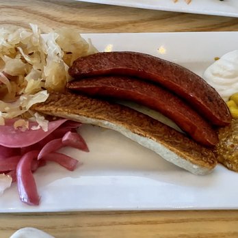 Colchuck's - Bavarian Sampler. $13. Good value if you like sauerkraut and pickled red onions. - German Near Me - Leavenworth, Washington Colchuck's - Bavarian Sampler. $13. Good value if you like sauerkraut and pickled red onions. - German Near Me - Leavenworth, Washington