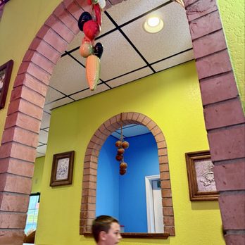Monte Alban Restaurante Mexicano - Interior detail and oops, random kid - Mexican Near Me - Andrews, North Carolina