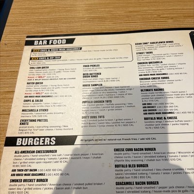 Menu photo 1 Buffalo Wild Wings College Station, TX