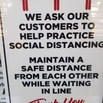 Taco Fiesta - Another social distancing sign - Mexican Near Me - Los Angeles, California