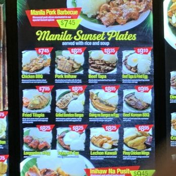 Manila Sunset - The plates are not pricey at all!! - Filipino Near Me - Rancho Cucamonga, California Manila Sunset - The plates are not pricey at all!! - Filipino Near Me - Rancho Cucamonga, California