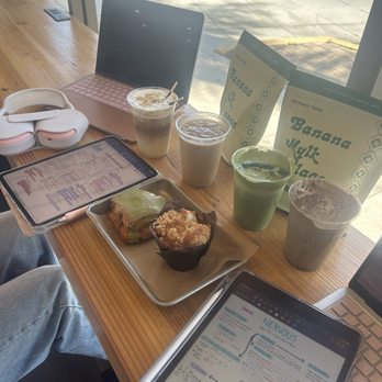 Series A Coffee - Banana Latte, dalgona, green matcha, black matcha, blueberry muffin, matcha scone - Coffee & Tea Near Me - Beverly Hills, California Series A Coffee - Banana Latte, dalgona, green matcha, black matcha, blueberry muffin, matcha scone - Coffee & Tea Near Me - Beverly Hills, California