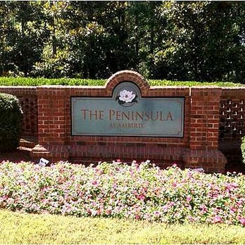 The Peninsula At Amberly - Main Entrance to our beautiful community - Real Estate Agents Near Me - Cary, North Carolina The Peninsula At Amberly - Main Entrance to our beautiful community - Real Estate Agents Near Me - Cary, North Carolina