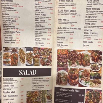 Albadia - Menu - Mediterranean Near Me - Saint Peters, Missouri