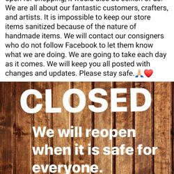 Krafty Sisters - 3/2020, Temporary closure