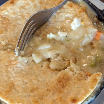 Farmhouse Restaurant - The Chicken Pot Pie is perfection! Flaky crust on top and bottom, I was in heaven! - Desserts Near Me - Fair Oaks, Indiana