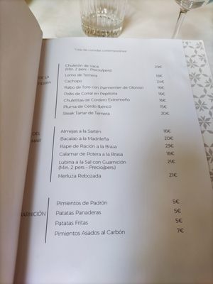 Menu photo 1 Pristino Madrid, M