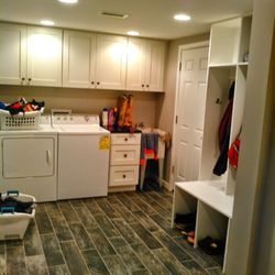 Harvey Landscape & Design - New laundry room addition. Everything in this picture is new construction.