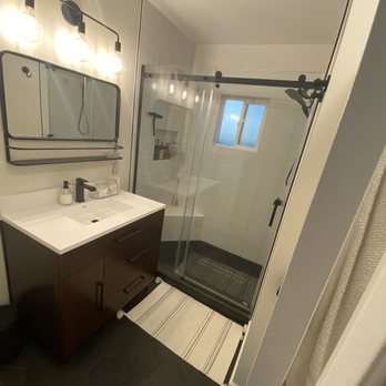 Craig Korin Construction and Plumbing - Craig renovated the entire bathroom top to bottom - ripped out the old tub that was here and put in this beautiful shower - General Contractors Near Me