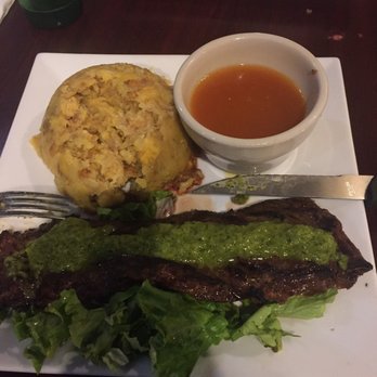 El Rincon Tropical - Steak with mofongo (dry) - Puerto Rican Near Me - Virginia Beach, Virginia