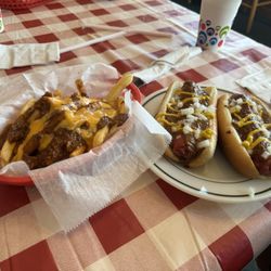 Dano’s - Chili cheese fries and coney dogs