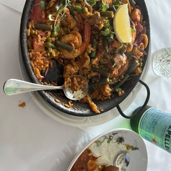 Manchego - House paella and lamb meatballs - Spanish Near Me - Santa Monica, California Manchego - House paella and lamb meatballs - Spanish Near Me - Santa Monica, California