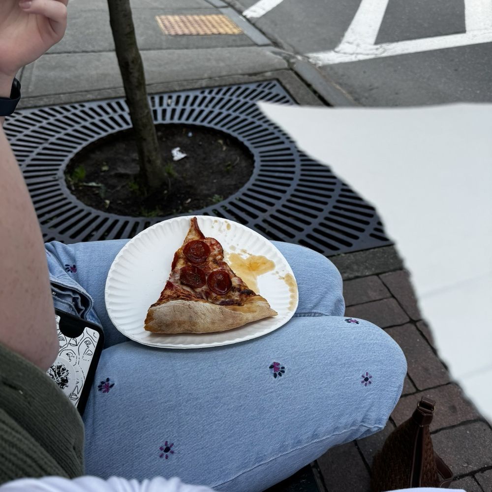 Downeast Deli - Downeast Pizza slice with crispy pepperoni - Delis Near Me - Bar Harbor, Maine