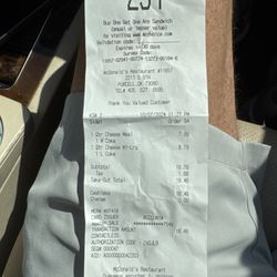 McDonald's - Received A  Receipt