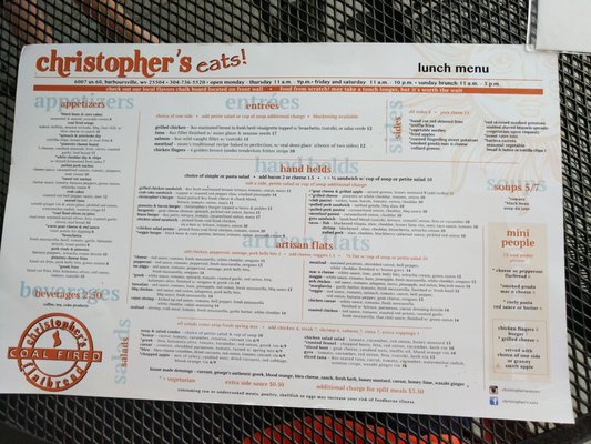 Menu photo 4 Christopher's Eats Huntington, WV