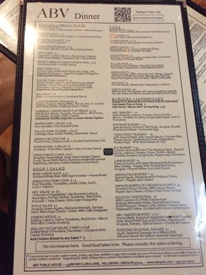 Menu photo 3 ABV Public House Hillsboro, OR