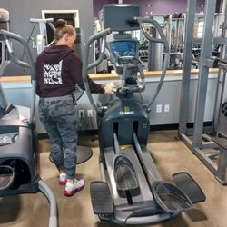 Anytime Fitness - Someone actually cleaning.